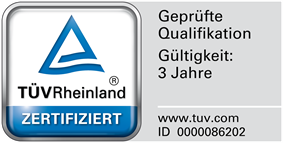 TÜV Rheinland Zertifikat, Geprüfte Qualifikation, ID 0000086202